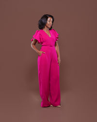 Allure Jumpsuit in Fuschia