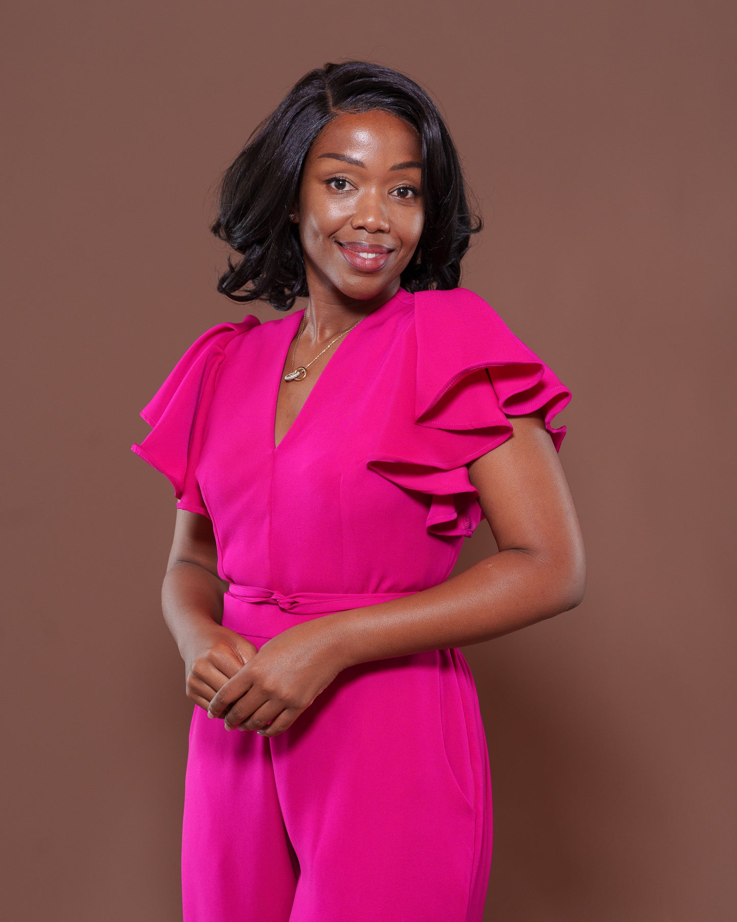 Allure Jumpsuit in Fuschia