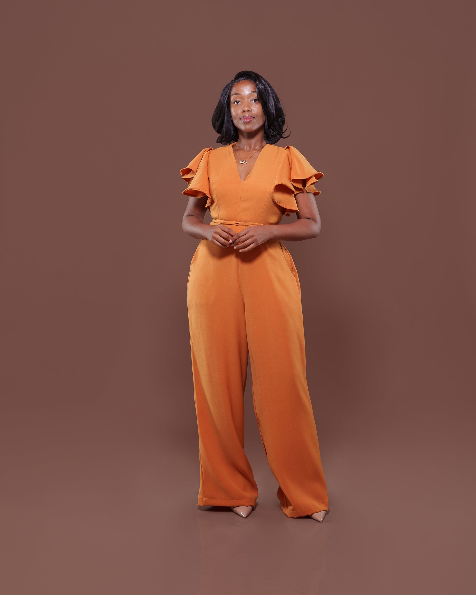 Allure Jumpsuit in Mustard