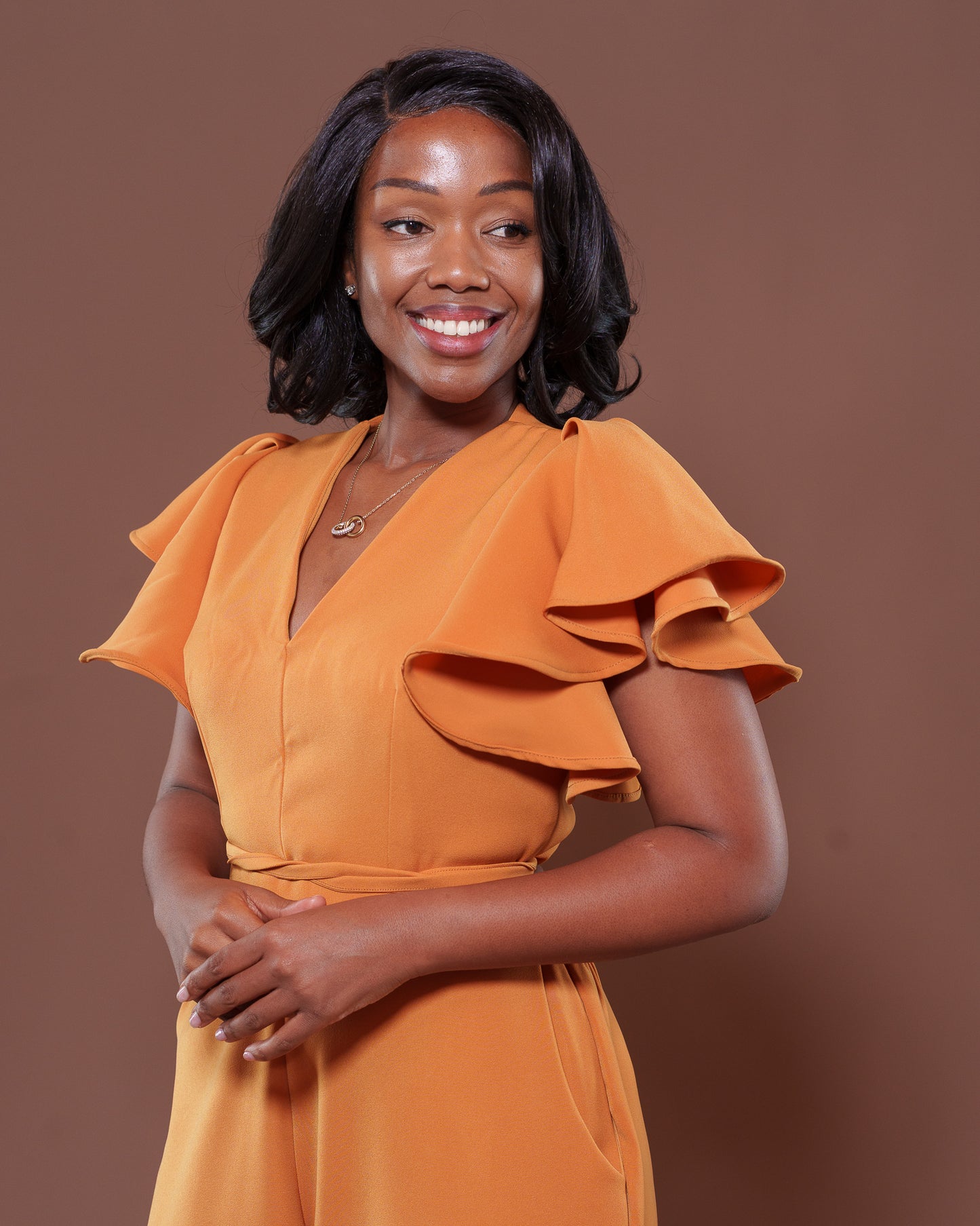 Allure Jumpsuit in Mustard