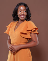 Allure Jumpsuit in Mustard