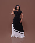Two Tone Circle Palazzo Jumpsuit