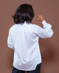 Odessy Stripped Shirt in Pearl