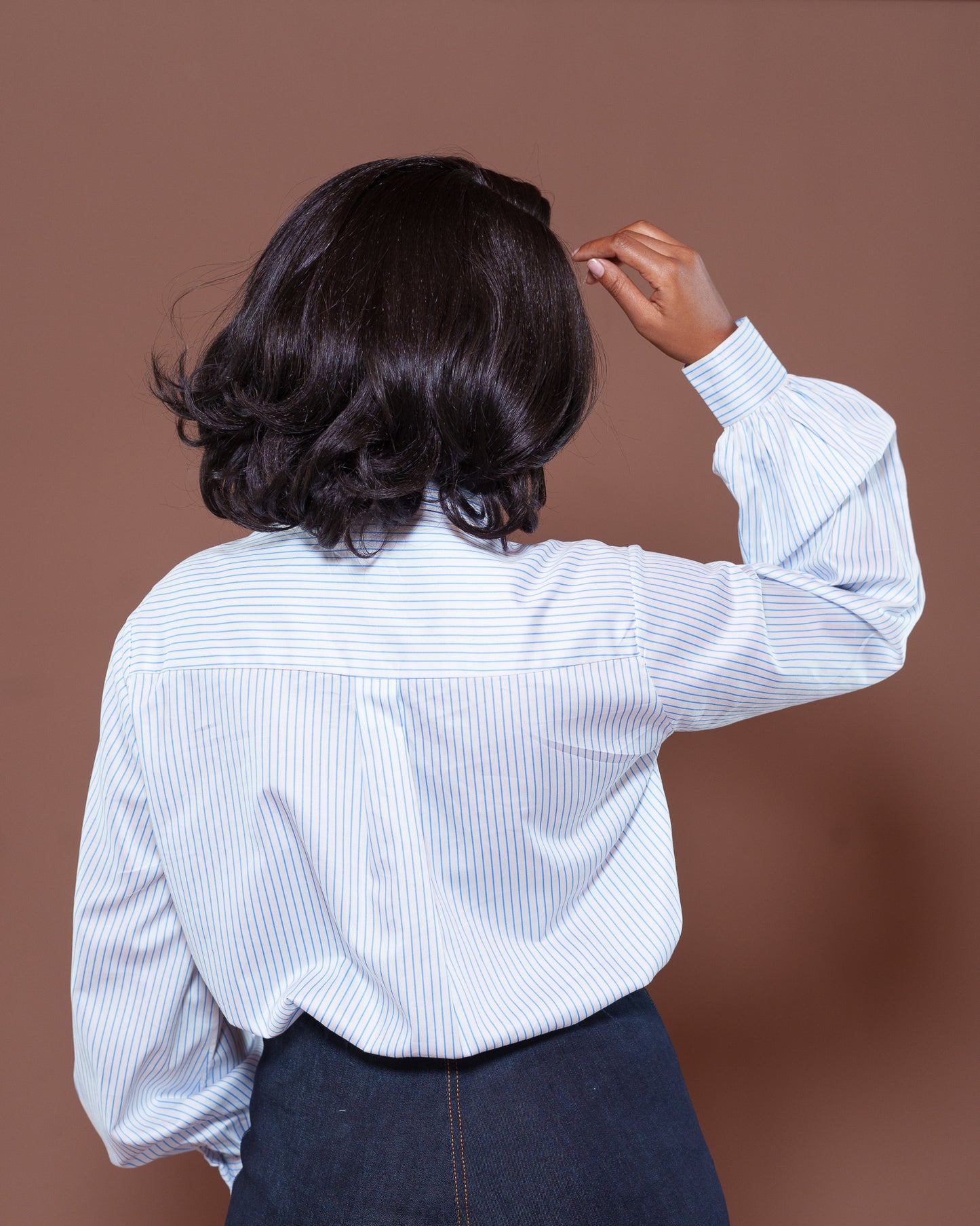 Odessy Stripped Shirt in Pearl
