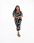 PETRA Knit Midi Dress In Black