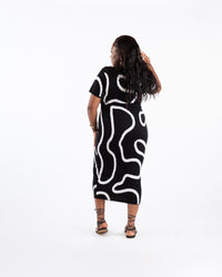 PETRA Knit Midi Dress In Black