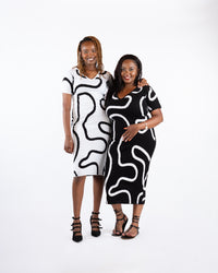 PETRA Knit Midi Dress In White
