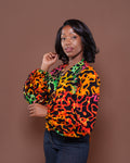 Adire Corset Top In Liquid Camo