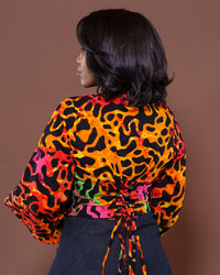 Adire Corset Top In Liquid Camo