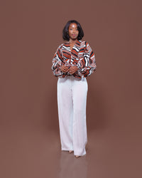 Adire Corset Top In Hawia