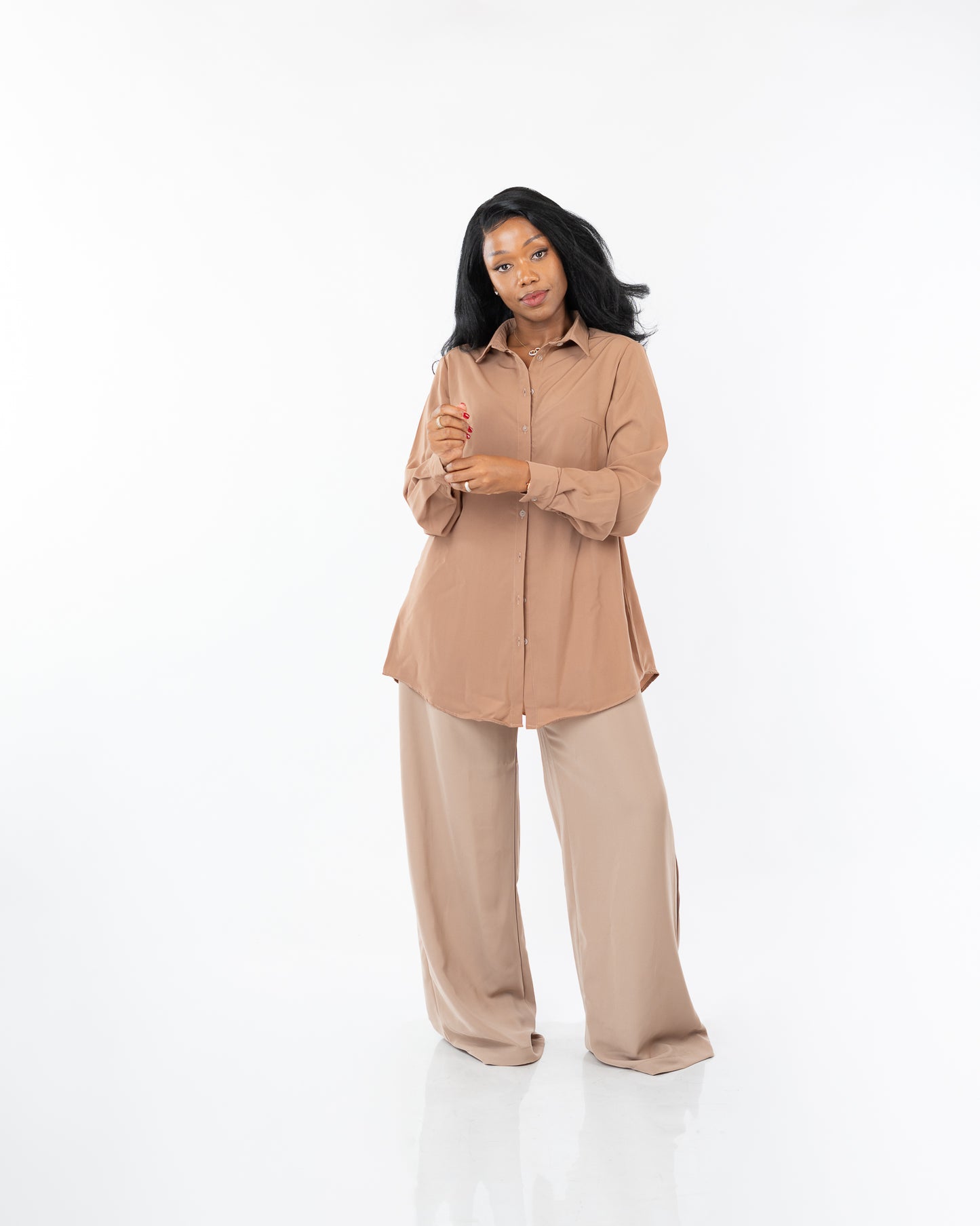Monarch Oversize fit Shirt in TAN