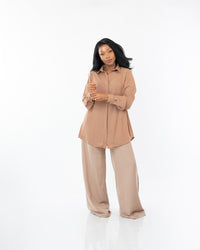 Monarch Oversize fit Shirt in TAN