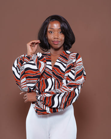 Adire Corset Top In Hawia