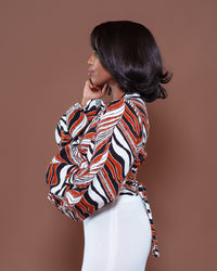 Adire Corset Top In Hawia