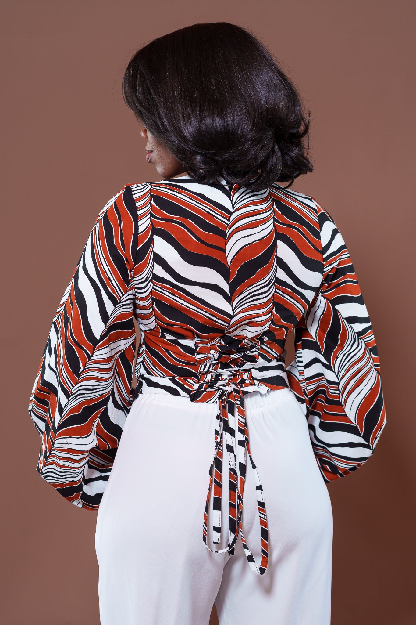 Adire Corset Top In Hawia