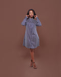 Marina Shirt Dress in Navy