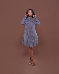 Marina Shirt Dress in Navy