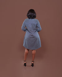 Marina Shirt Dress in Navy