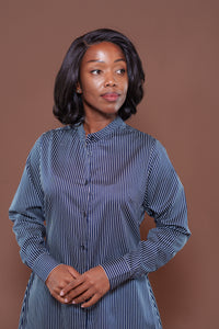 Marina Shirt Dress in Navy