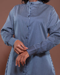 Marina Shirt Dress in Navy