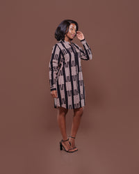 Konie Shirt Dress in Mistari