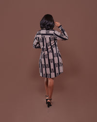 Konie Shirt Dress in Mistari