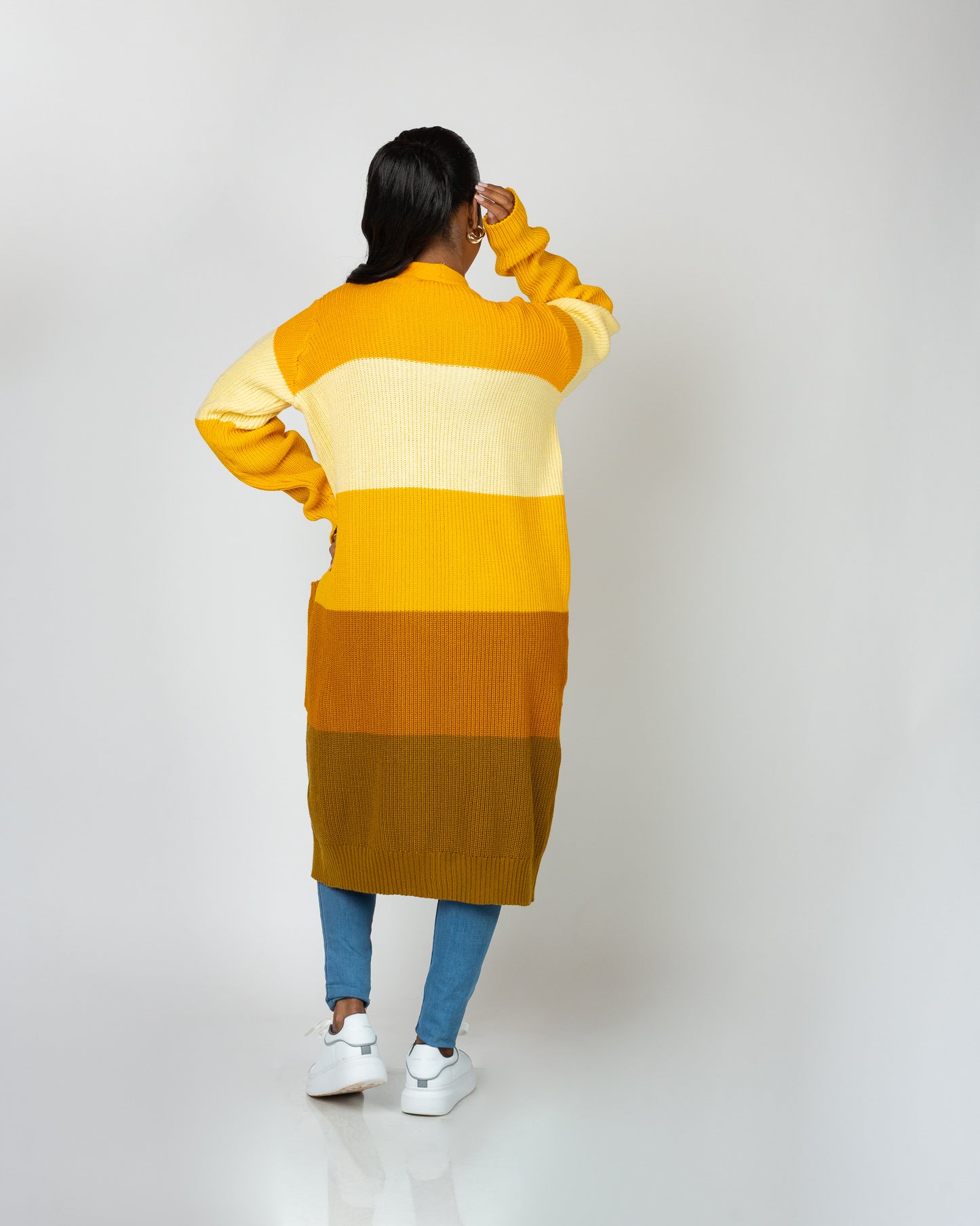 Mustard Monochrome Midi Cardigan