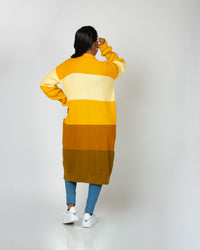 Mustard Monochrome Midi Cardigan
