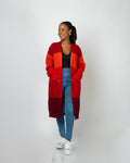 Scarlet Monochrome Midi Cardigan
