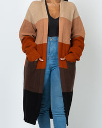 Choco Monochrome Midi Cardigan