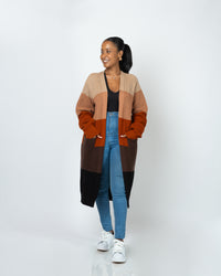 Choco Monochrome Midi Cardigan