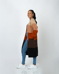 Choco Monochrome Midi Cardigan
