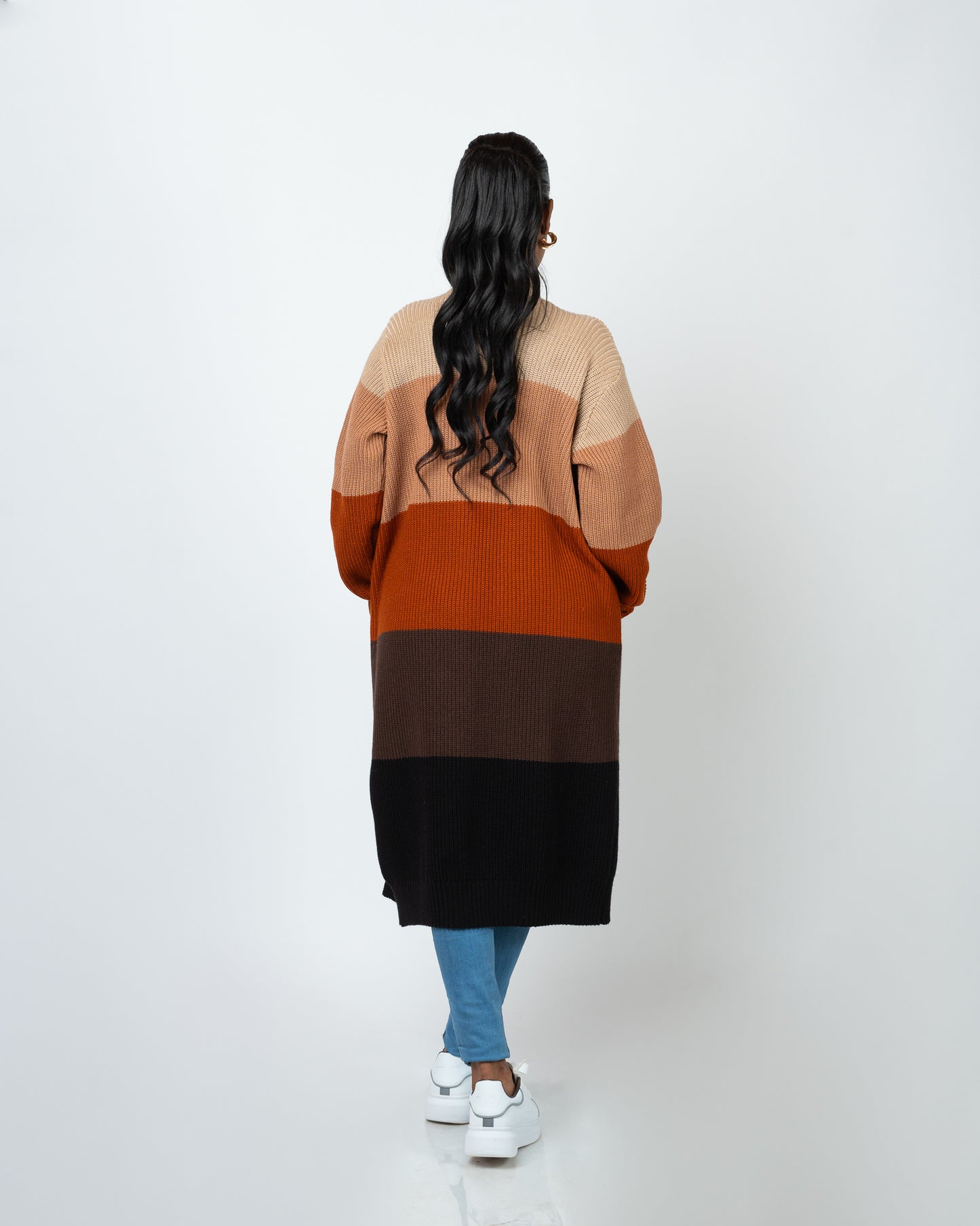 Choco Monochrome Midi Cardigan