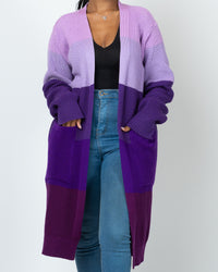 Violet Monochrome Midi Cardigan