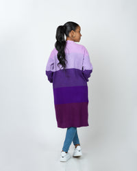 Violet Monochrome Midi Cardigan