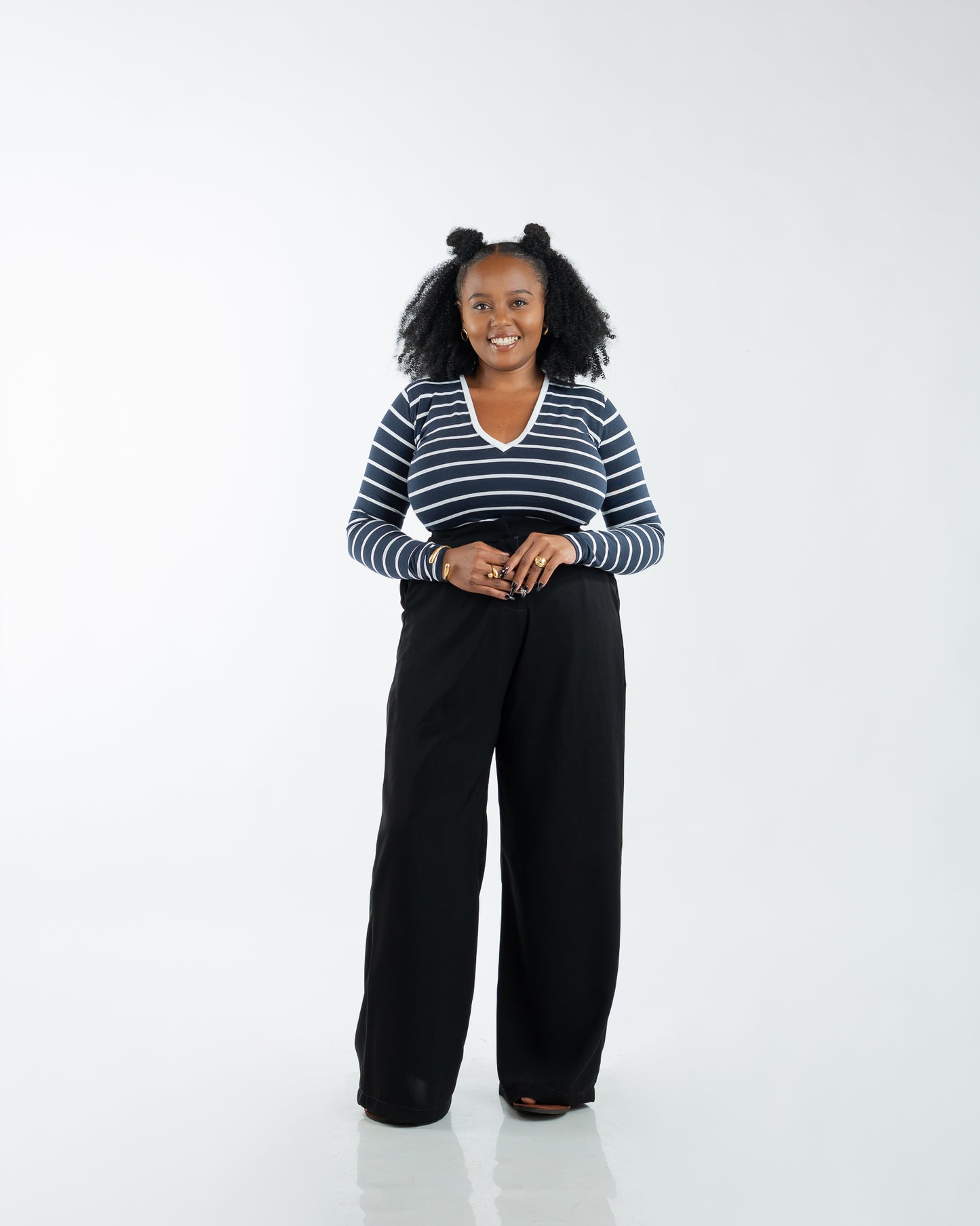 Fluid Semi-Fitted Pants in MIDNIGHT