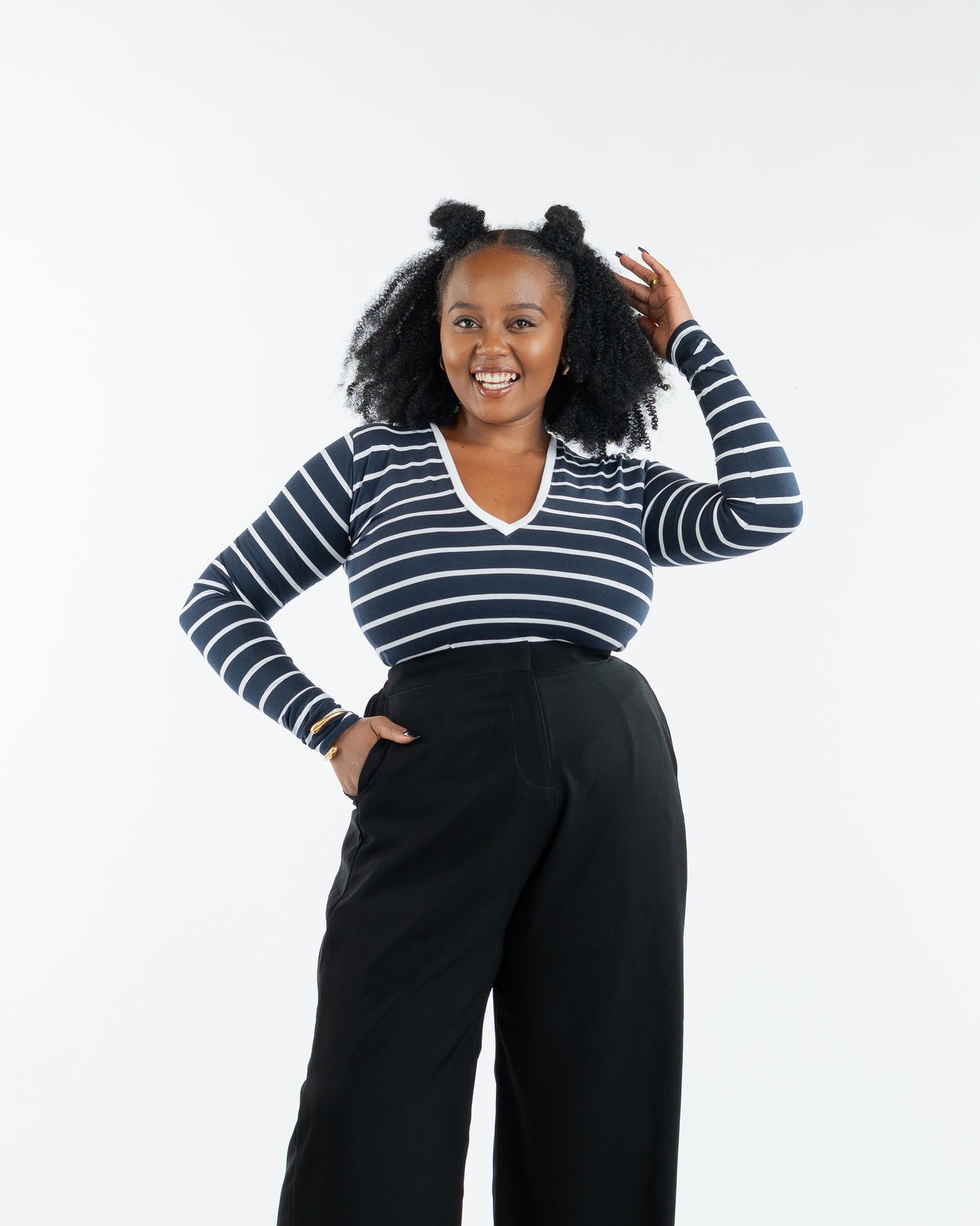 Fluid Semi-Fitted Pants in MIDNIGHT