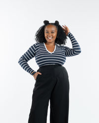 Fluid Semi-Fitted Pants in MIDNIGHT