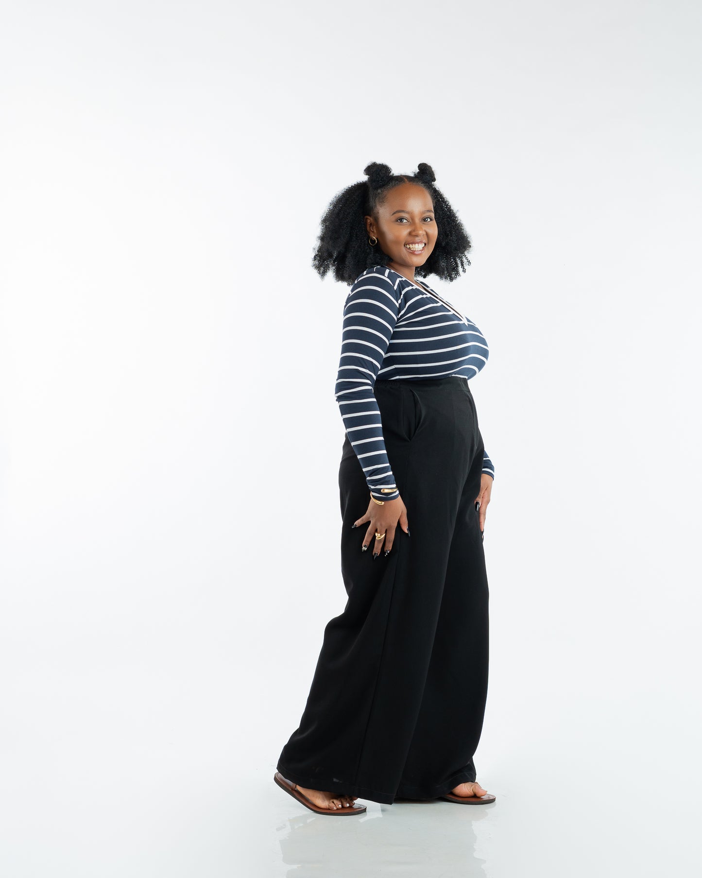 Fluid Semi-Fitted Pants in MIDNIGHT