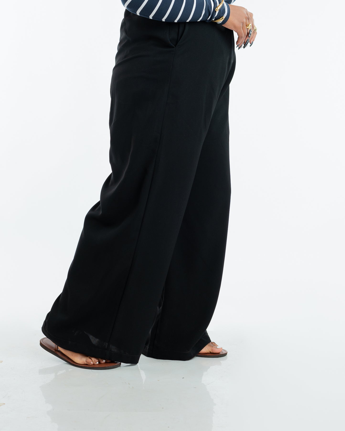 Fluid Semi-Fitted Pants in MIDNIGHT