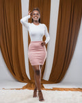 Paisley Mini Skirt in Mauve