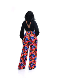 Monet Wide Leg Pants In Red