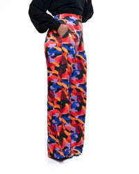 Monet Wide Leg Pants In Red