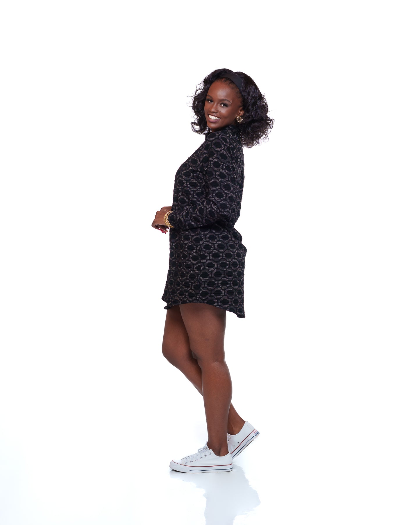 Black Diamond Shirt Dress