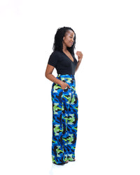 Monet Wide Leg Pants In Cerulean