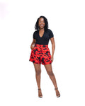Monet Shorts In Scarlet