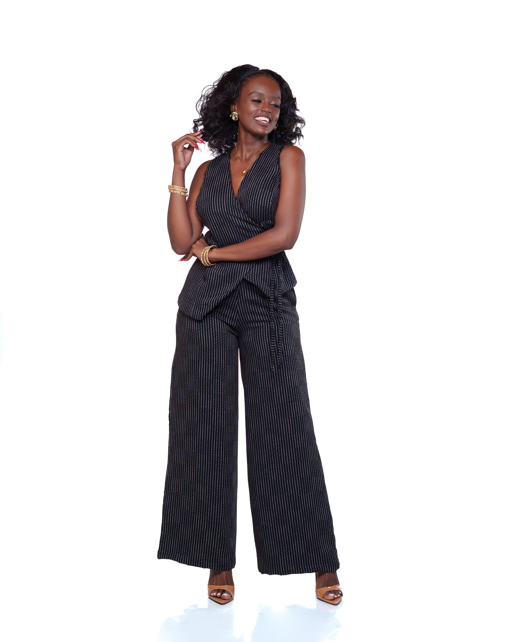 Fluid Wide-Leg Pants in Morse