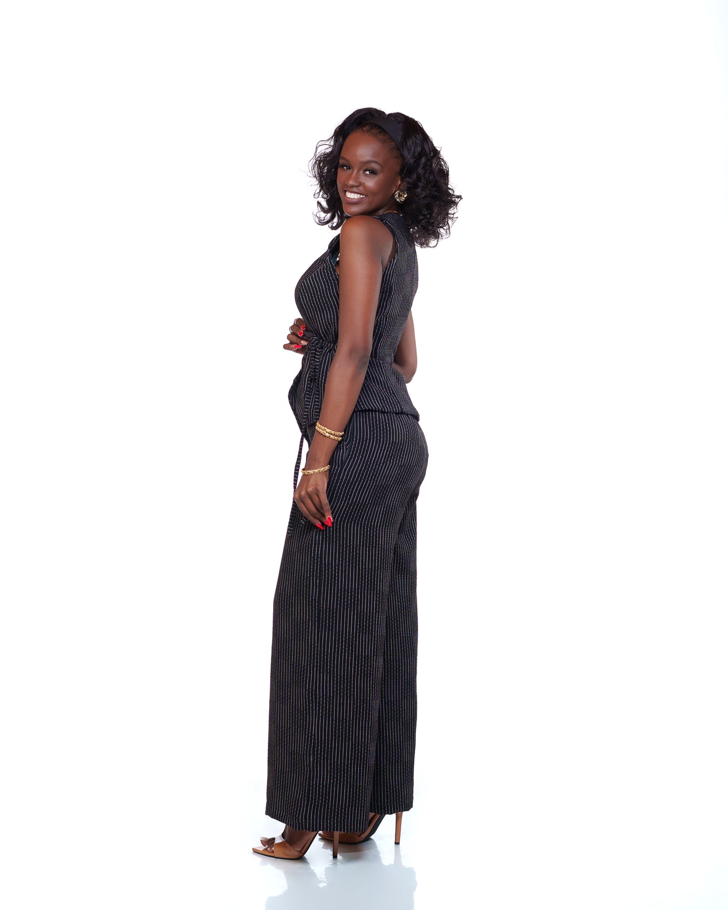 Fluid Wide-Leg Pants in Morse
