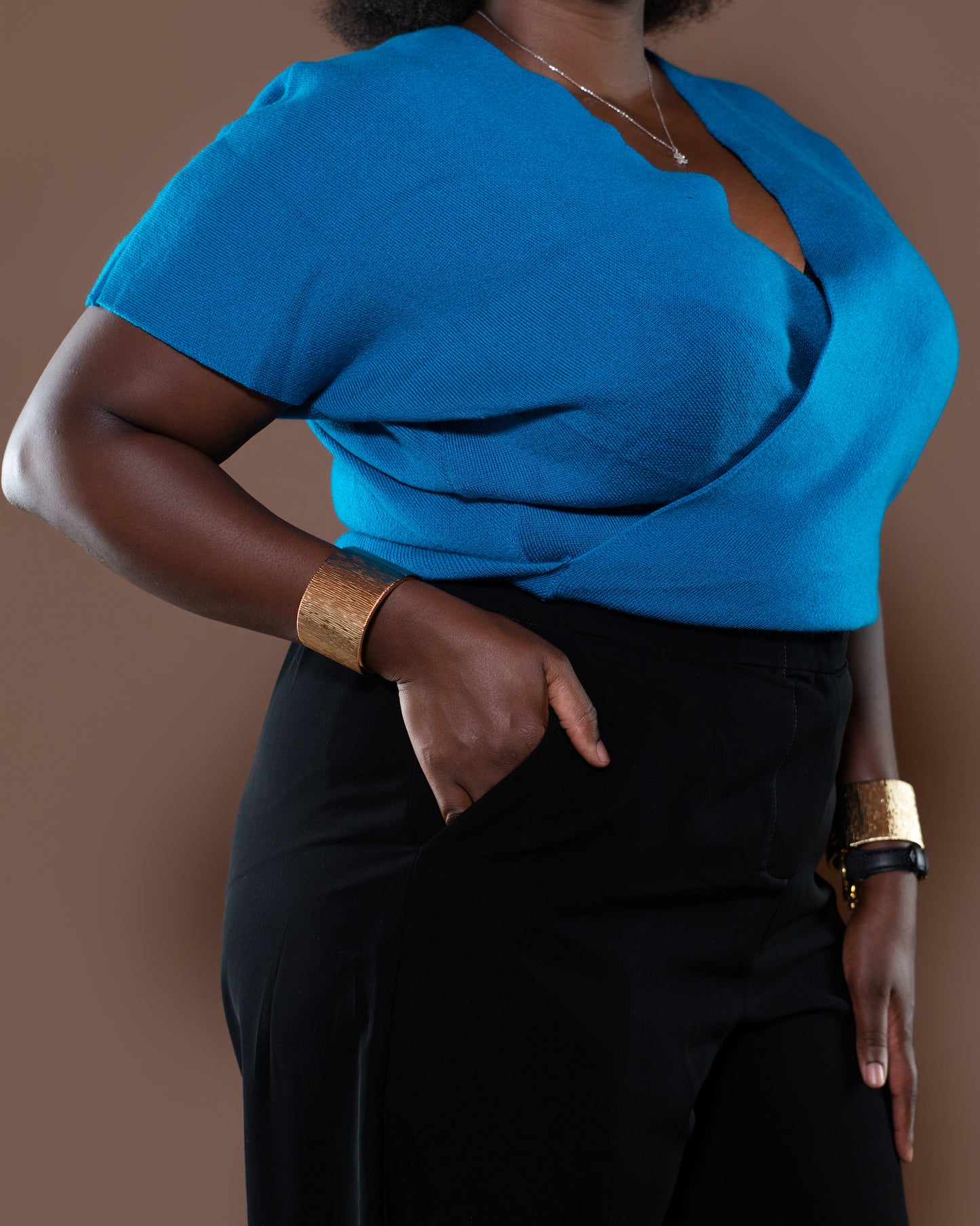 Ayla Knit Top In Teal