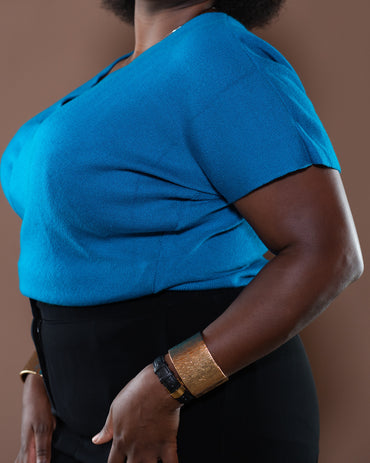 Ayla Knit Top In Teal